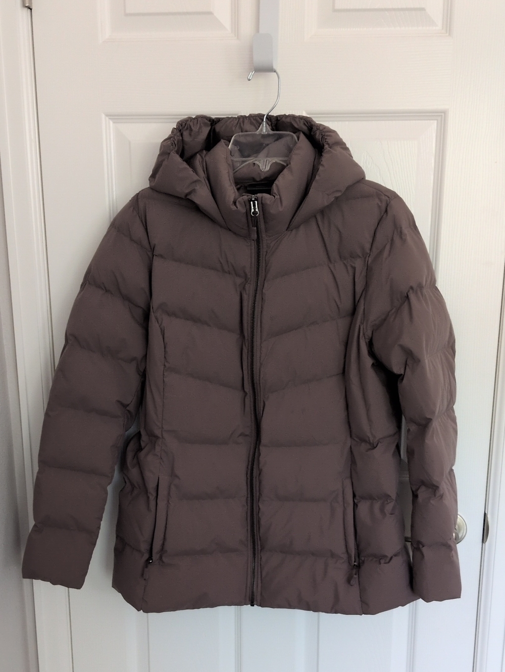 32 Degrees Heat Puffer Jacket with High Neck Hood - Taupe - L